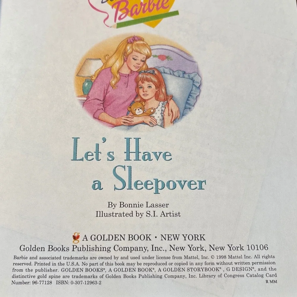 Golden Books Barbie Let's Have a Sleepover‎ Children's Picture Book 1998